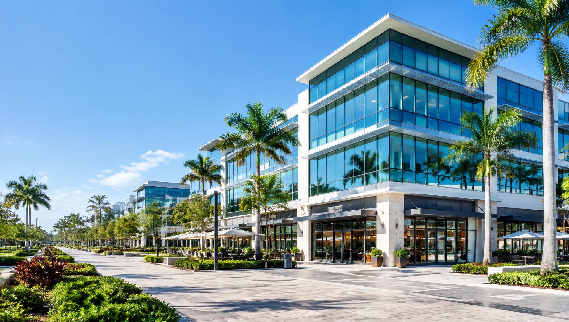 Illustrative Florida commercial office and retail plaza